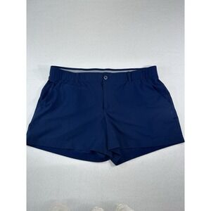 Under Armour Women's Size 16 Links Golf Shorts Navy Blue HeatGear Performance